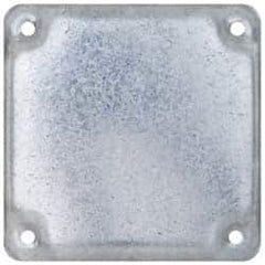 Cooper Crouse-Hinds - Electrical Outlet Box Steel Square Surface Cover - Exact Tool & Supply