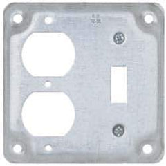 Cooper Crouse-Hinds - Electrical Outlet Box Steel Square Surface Cover - Exact Tool & Supply