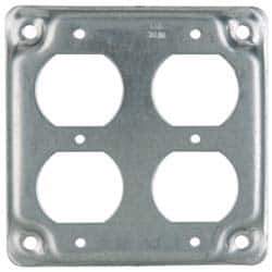 Cooper Crouse-Hinds - Electrical Outlet Box Steel Square Surface Cover - Exact Tool & Supply