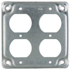 Cooper Crouse-Hinds - Electrical Outlet Box Steel Square Surface Cover - Exact Tool & Supply