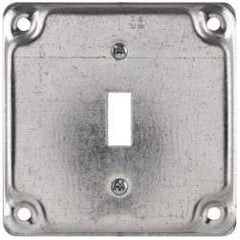 Cooper Crouse-Hinds - Electrical Outlet Box Steel Square Surface Cover - Exact Tool & Supply
