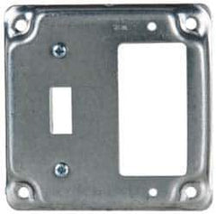 Cooper Crouse-Hinds - Electrical Outlet Box Steel Square Surface Cover - Exact Tool & Supply