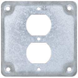 Cooper Crouse-Hinds - Electrical Outlet Box Steel Square Surface Cover - Exact Tool & Supply