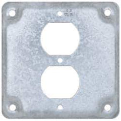 Cooper Crouse-Hinds - Electrical Outlet Box Steel Square Surface Cover - Exact Tool & Supply