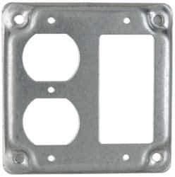 Cooper Crouse-Hinds - Electrical Outlet Box Steel Square Surface Cover - Exact Tool & Supply