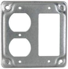 Cooper Crouse-Hinds - Electrical Outlet Box Steel Square Surface Cover - Exact Tool & Supply