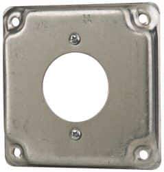 Cooper Crouse-Hinds - Electrical Outlet Box Steel Square Surface Cover - Exact Tool & Supply