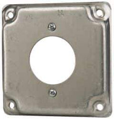Cooper Crouse-Hinds - Electrical Outlet Box Steel Square Surface Cover - Exact Tool & Supply