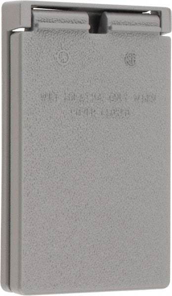 Cooper Crouse-Hinds - Electrical Outlet Box Aluminum Weatherproof Cover - Includes Gasket - Exact Tool & Supply