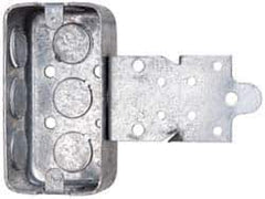 Cooper Crouse-Hinds - 1 Gang, (8) 1/2" Knockouts, Steel Rectangle Wall Box - 4" Overall Height x 2-1/8" Overall Width x 1-1/2" Overall Depth - Exact Tool & Supply