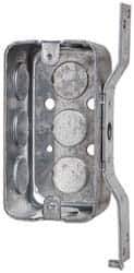 Cooper Crouse-Hinds - 1 Gang, (8) 1/2" Knockouts, Steel Rectangle Wall Box - 4" Overall Height x 2-1/8" Overall Width x 1-7/8" Overall Depth - Exact Tool & Supply