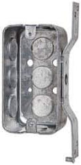 Cooper Crouse-Hinds - 1 Gang, (8) 1/2" Knockouts, Steel Rectangle Wall Box - 4" Overall Height x 2-1/8" Overall Width x 1-7/8" Overall Depth - Exact Tool & Supply