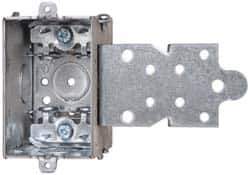 Cooper Crouse-Hinds - 1 Gang, (9) 1/2" Knockouts, Steel Rectangle Switch Box - 3" Overall Height x 2" Overall Width x 2-1/2" Overall Depth - Exact Tool & Supply