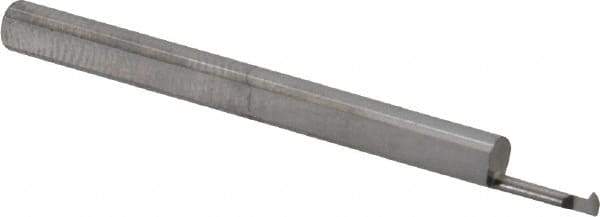 Accupro - 0.2" Cutting Depth, 40 to 80 TPI, 0.06" Diam, Internal Thread, Solid Carbide, Single Point Threading Tool - Bright Finish, 1-1/2" OAL, 1/8" Shank Diam, 0.02" Projection from Edge, 60° Profile Angle - Exact Tool & Supply