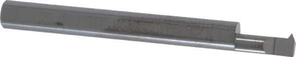 Accupro - 0.4" Cutting Depth, 16 to 40 TPI, 0.2" Diam, Internal Thread, Solid Carbide, Single Point Threading Tool - Bright Finish, 2-1/2" OAL, 1/4" Shank Diam, 0.045" Projection from Edge, 60° Profile Angle - Exact Tool & Supply