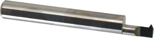 Accupro - 0.4" Cutting Depth, 14 to 40 TPI, 0.23" Diam, Internal Thread, Solid Carbide, Single Point Threading Tool - Bright Finish, 2-1/2" OAL, 5/16" Shank Diam, 0.055" Projection from Edge, 60° Profile Angle - Exact Tool & Supply