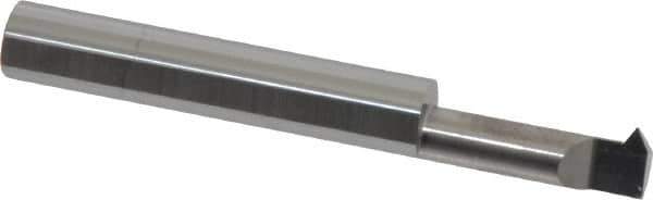 Accupro - 3/4" Cutting Depth, 12 to 40 TPI, 0.29" Diam, Internal Thread, Solid Carbide, Single Point Threading Tool - Bright Finish, 2-1/2" OAL, 5/16" Shank Diam, 0.07" Projection from Edge, 60° Profile Angle - Exact Tool & Supply