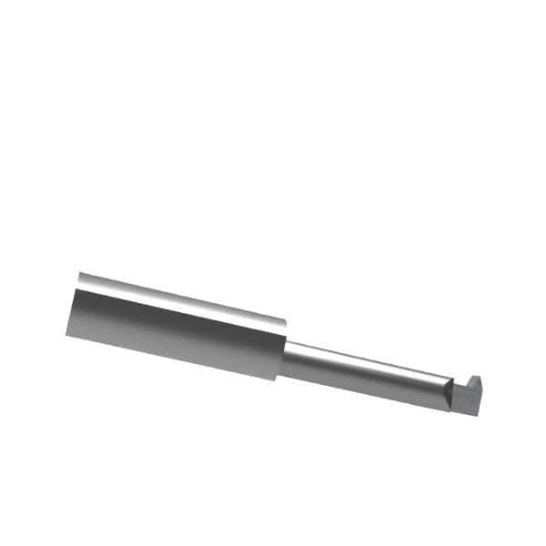 Accupro - 1-1/4" Cutting Depth, 8 to 32 TPI, 0.36" Diam, Internal Thread, Solid Carbide, Single Point Threading Tool - Bright Finish, 2-1/2" OAL, 3/8" Shank Diam, 0.08" Projection from Edge, 60° Profile Angle - Exact Tool & Supply