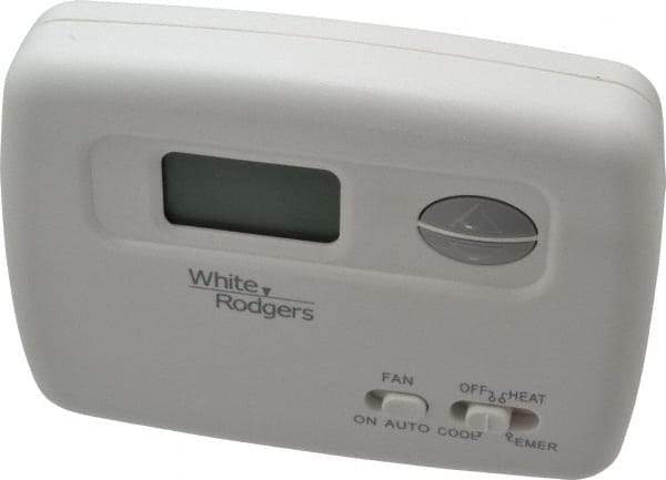 White-Rodgers - 45 to 99°F, 2 Heat, 1 Cool, Economy Digital Heat Pump Thermostat (Hardwired with Battery Back-Up) - 20 to 30 Volts, Electronic Switching Switch - Exact Tool & Supply