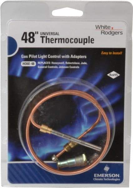 White-Rodgers - 48" Lead Length Universal Replacement HVAC Thermocouple - Universal Connection - Exact Tool & Supply