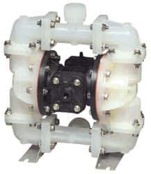 SandPIPER - 3/4" NPT, Nonmetallic, Air Operated Diaphragm Pump - Santoprene Diaphragm, Kynar Housing - Exact Tool & Supply