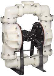 SandPIPER - 3" NPT, Nonmetallic, Air Operated Diaphragm Pump - Santoprene Diaphragm, Polypropylene Housing - Exact Tool & Supply