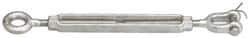 Value Collection - 5,200 Lb Load Limit, 3/4" Thread Diam, 6" Take Up, Stainless Steel Jaw & Eye Turnbuckle - 8-1/8" Body Length, 1-1/16" Neck Length, 17" Closed Length - Exact Tool & Supply