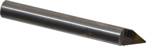 Onsrud - 60° Incl Angle, 1/4" Shank Diam, 2" OAL, 0.03" Cut Diam, Conical Engraving Cutter - 1/2" LOC, 0.03" Tip Diam, 1 Flute, Right Hand Cut, Solid Carbide, Uncoated - Exact Tool & Supply