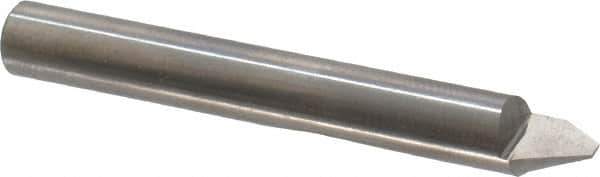 Onsrud - 60° Incl Angle, 1/4" Shank Diam, 2" OAL, 0.09" Cut Diam, Conical Engraving Cutter - 1/2" LOC, 0.09" Tip Diam, 1 Flute, Right Hand Cut, Solid Carbide, Uncoated - Exact Tool & Supply