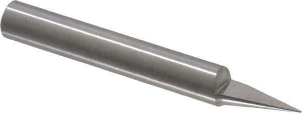 Onsrud - 30° Incl Angle, 1/4" Shank Diam, 2" OAL, 0.02" Cut Diam, Conical Engraving Cutter - 1/2" LOC, 0.02" Tip Diam, 1 Flute, Right Hand Cut, Solid Carbide, Uncoated - Exact Tool & Supply