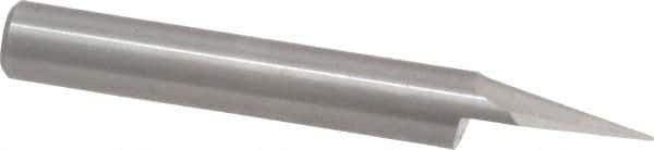 Onsrud - 30° Incl Angle, 1/4" Shank Diam, 2" OAL, 0.04" Cut Diam, Conical Engraving Cutter - 1/2" LOC, 0.04" Tip Diam, 1 Flute, Right Hand Cut, Solid Carbide, Uncoated - Exact Tool & Supply