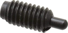 Gibraltar - 5/16-18, 5/8" Thread Length, 3/16" Plunger Projection, Steel Threaded Spring Plunger - 0.135" Max Plunger Diam, 0.5 Lb Init End Force, 10 Lb Final End Force - Exact Tool & Supply