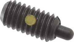 Gibraltar - 5/16-18, 5/8" Thread Length, 3/16" Plunger Projection, Steel Threaded Spring Plunger - 0.135" Max Plunger Diam, 0.5 Lb Init End Force, 4.5 Lb Final End Force - Exact Tool & Supply