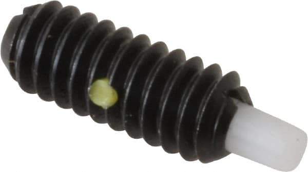 Gibraltar - 1/4-20, 5/8" Thread Length, 3/16" Plunger Projection, Steel Threaded Spring Plunger - 0.119" Max Plunger Diam, 0.3 Lb Init End Force, 3.5 Lb Final End Force - Exact Tool & Supply