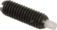 Gibraltar - 10-32, 9/16" Thread Length, 1/8" Plunger Projection, Steel Threaded Spring Plunger - 0.093" Max Plunger Diam, 0.3 Lb Init End Force, 3 Lb Final End Force - Exact Tool & Supply