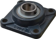 Value Collection - 1-1/8" ID, 4-1/4" OAW x 4-1/4" OAL x 4-1/4" OAH 4-Bolt High Temperature Flange Bearing - 2,500 Lb Static Cap, 4,300 Lb Dyn Cap, 3-1/4" Btw Mnt Hole Ctrs, 45/64" Base-to-Ctr Ht, Cast Iron - Exact Tool & Supply