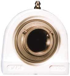 Value Collection - 1-1/8" ID, 1-1/2" OAL x 3-7/32" OAH Pillow Block Tap Base - 2,540 Lb Static Cap, 4,383 Lb Dyn Cap, 3" Btw Mnt Hole Ctrs, Stainless Steel - Exact Tool & Supply