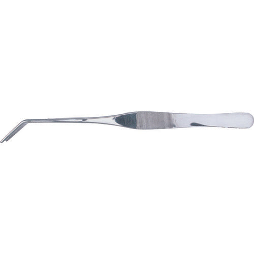 6 3/4″ Curved Sharp Serrated Point Tweezers - Exact Tool & Supply
