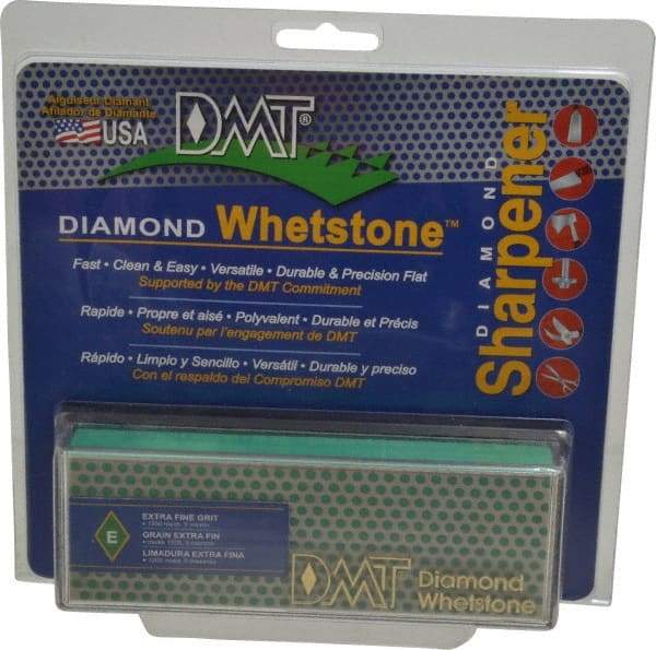 DMT - 6" Long x 2" Wide x 3/4" Thick, Diam ond Sharpening Stone - Rectangle, 1200 Grit, Extra Fine Grade - Exact Tool & Supply