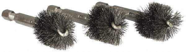 Ridgid - 3/4 Inch Inside Diameter, 13/16 Inch Actual Brush Diameter, Steel, Power Fitting and Cleaning Brush - Exact Tool & Supply
