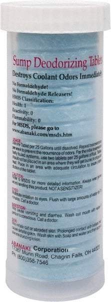 Abanaki - 16 oz Tube Deodorizing Tablet - 25 Gallon Volume Capacity - Exact Tool & Supply
