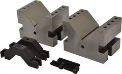 Suburban Tool - 2-1/4" Max Capacity, 90° Angle, Hardened Steel V-Block - 3" Long x 4" Wide x 3" High, Sold as Matched Pair - Exact Tool & Supply