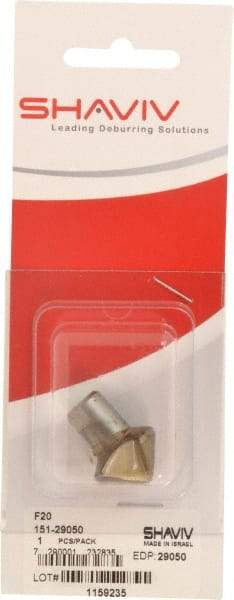 Shaviv - F20 Right-Handed High Speed Steel Deburring Swivel Blade - Use on Hole Edge Surfaces, Adjustable - Exact Tool & Supply