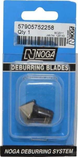 Noga - C20 Bi-Directional High Speed Steel Deburring Swivel Blade - Use on Hole Edge Surfaces - Exact Tool & Supply