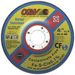 Camel Grinding Wheels - 24 Grit, 9" Wheel Diam, 1/8" Wheel Thickness, Type 27 Depressed Center Wheel - Aluminum Oxide, Resinoid Bond, S Hardness, 6,650 Max RPM, Compatible with Angle Grinder - Exact Tool & Supply