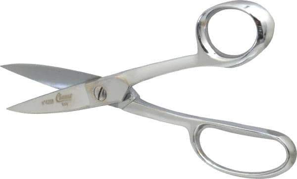 Clauss - 2-3/4" LOC, 8-1/4" OAL Chrome Plated High Leverage Shears - Ambidextrous, Straight Handle, For General Purpose Use - Exact Tool & Supply
