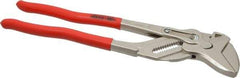 Knipex - 12" OAL, 2-3/8" Max Capacity, 13 Position Pipe Wrench Tongue & Groove Pliers - Smooth Smooth Jaws, Standard Head - Exact Tool & Supply