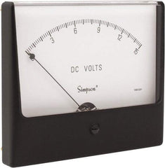 Simpson Electric - Analog, DC Voltmeter, Panel Meter - 60 Hz, 1000 Ohms at 60 Hz, 15 VDC - Exact Tool & Supply