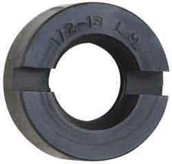 Sopko - 7/8" Diam Grinding Wheel Spindle Slotted Nut - 1/2-13 Thread Size, Left Handed, 5/16" Thick - Exact Tool & Supply