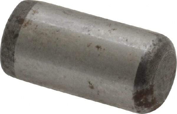 Value Collection - 5/16" Diam x 5/8" Pin Length Grade 8 Alloy Steel Standard Dowel Pin - C 50-58 Hardness, 20,000 Lb Breaking Strength, 1 Beveled & 1 Rounded End - Exact Tool & Supply